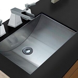 Ruvati 18″ x 12″ Brushed Stainless Steel Rectangular Bathroom Sink Undermount – RVH6110