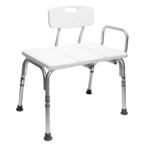 Carex Tub Transfer Bench – Shower Chair Transfer Bench with Height Adjustable Legs – Convertible to Right or Left Hand Entry